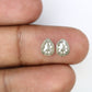 1.76 CT Pear Cut Natural Grey Loose Pair Diamond For Engagement Ring