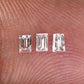 0.22 CT Salt and Pepper Baguette Shape Diamond For Engagement Ring