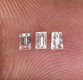 0.22 CT Salt and Pepper Baguette Shape Diamond For Engagement Ring