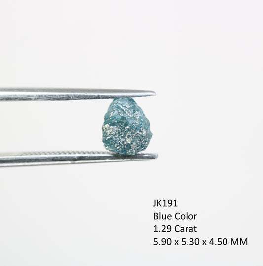 1.29 CT Rough Uncut Blue Diamond For Engagement Ring