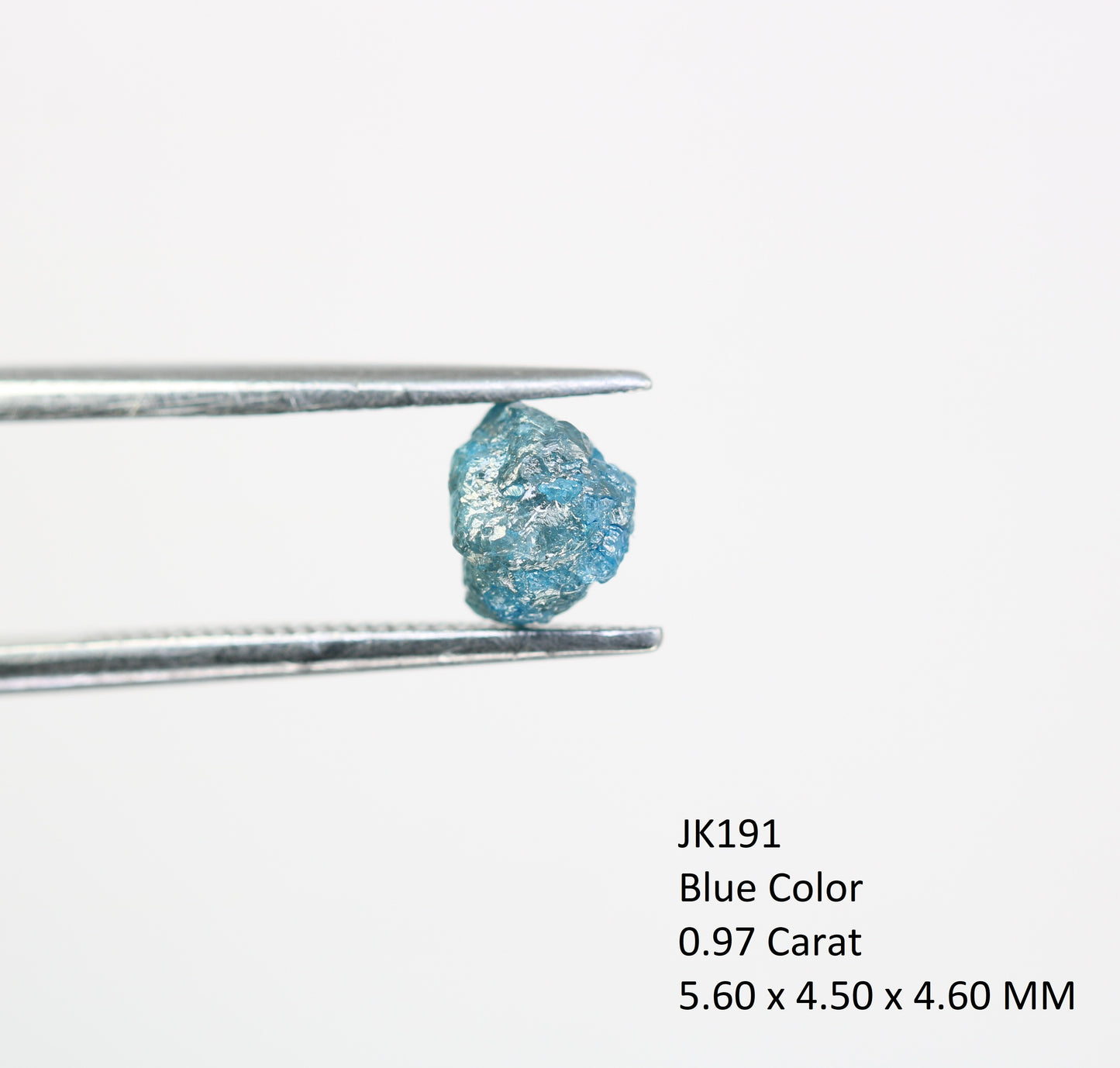 0.97 CT Irregular Cut Rough Raw Blue Diamond For Engagement Ring
