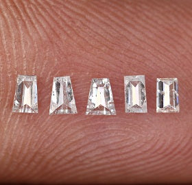 0.27 CT Salt and Pepper Baguette Shape Diamond For Engagement Ring