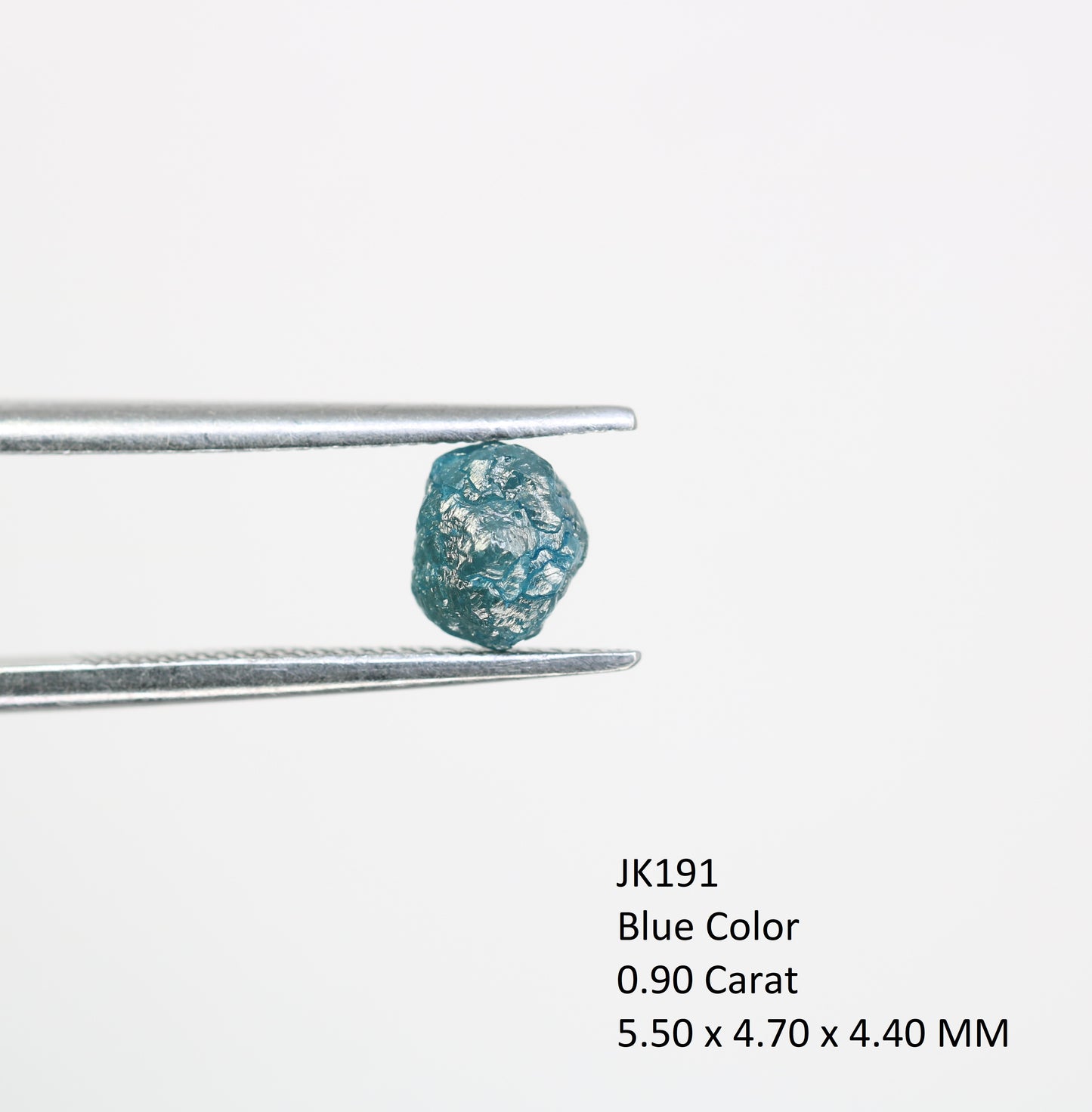 0.90 CT Rough Raw Irregular Cut Blue Diamond For Engagement Ring