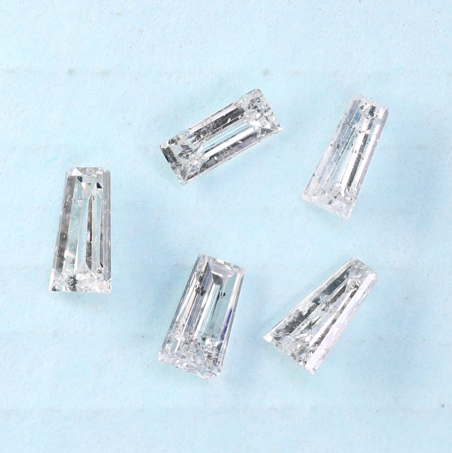 0.29 CT Baguette Shape Salt and Pepper Diamond For Engagement Ring
