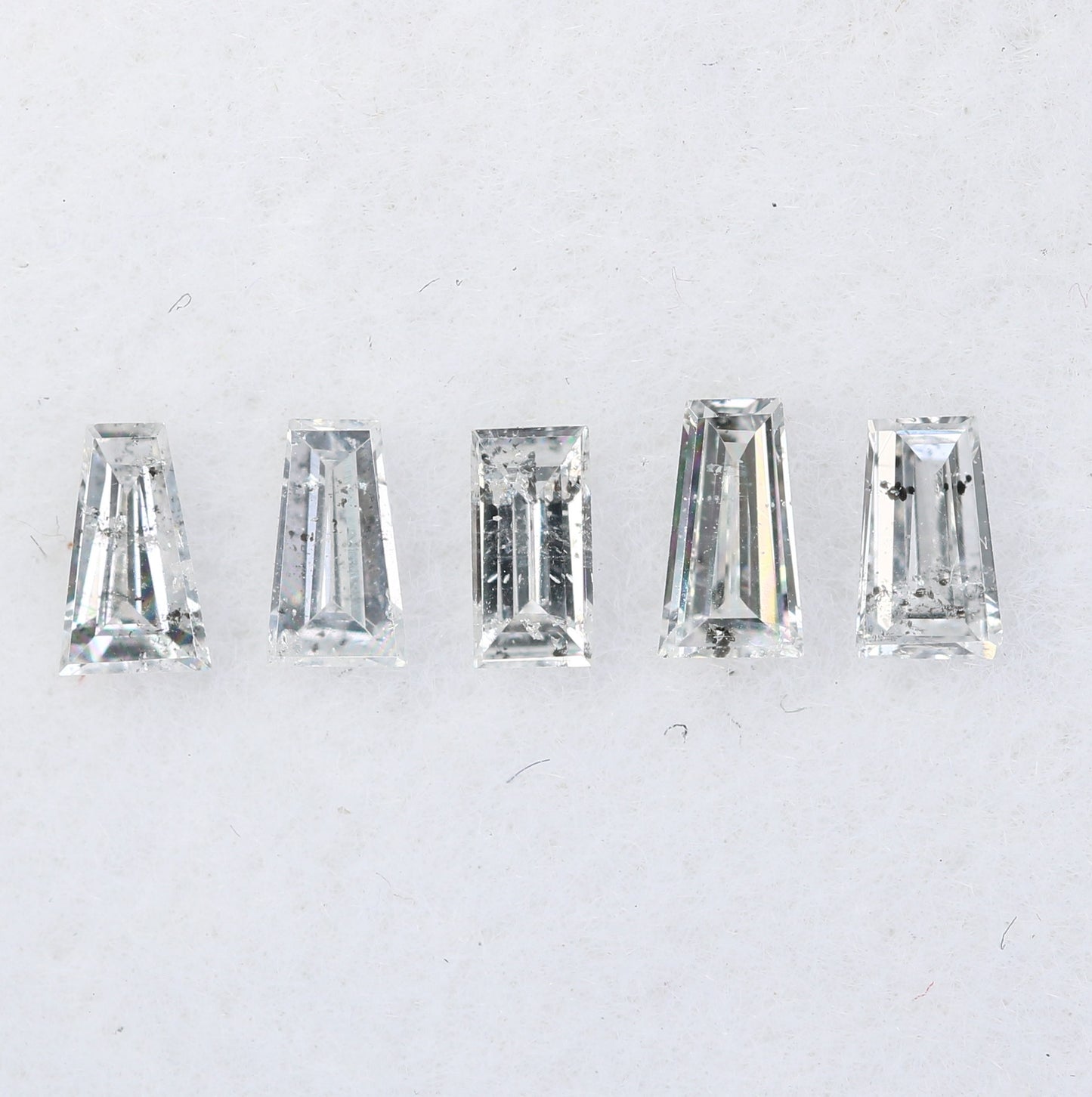 0.29 CT Baguette Shape Salt and Pepper Diamond For Engagement Ring