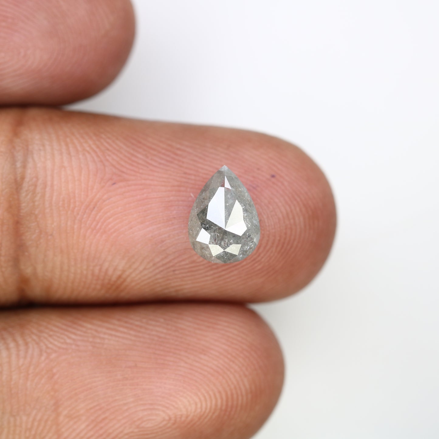 2.06 Carat Loose Pear Shaped Salt And Pepper Diamond For Wedding Ring