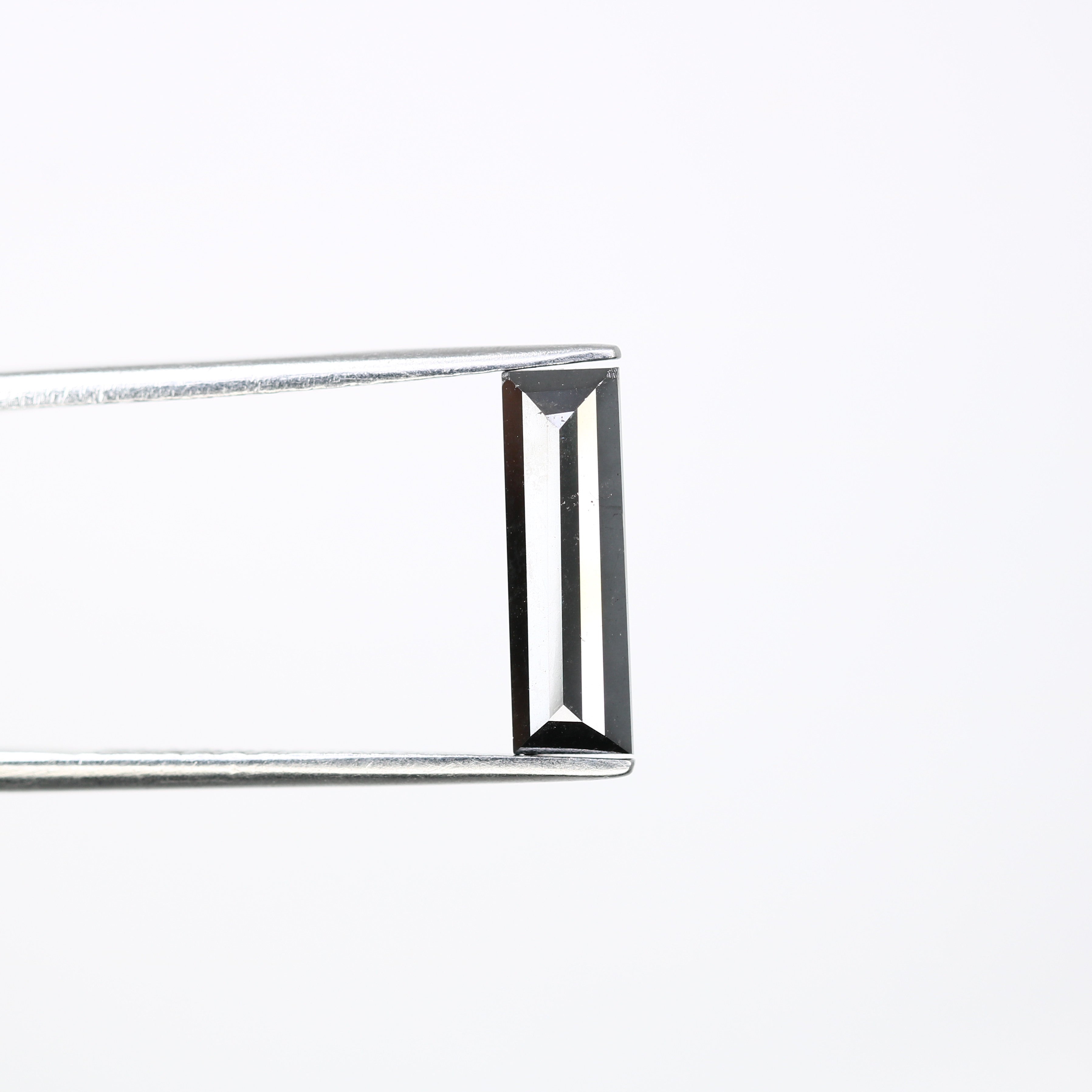 1.25 Carat 12.7 MM Loose Black Color Baguette Shape Diamond For Diamond Pendant
