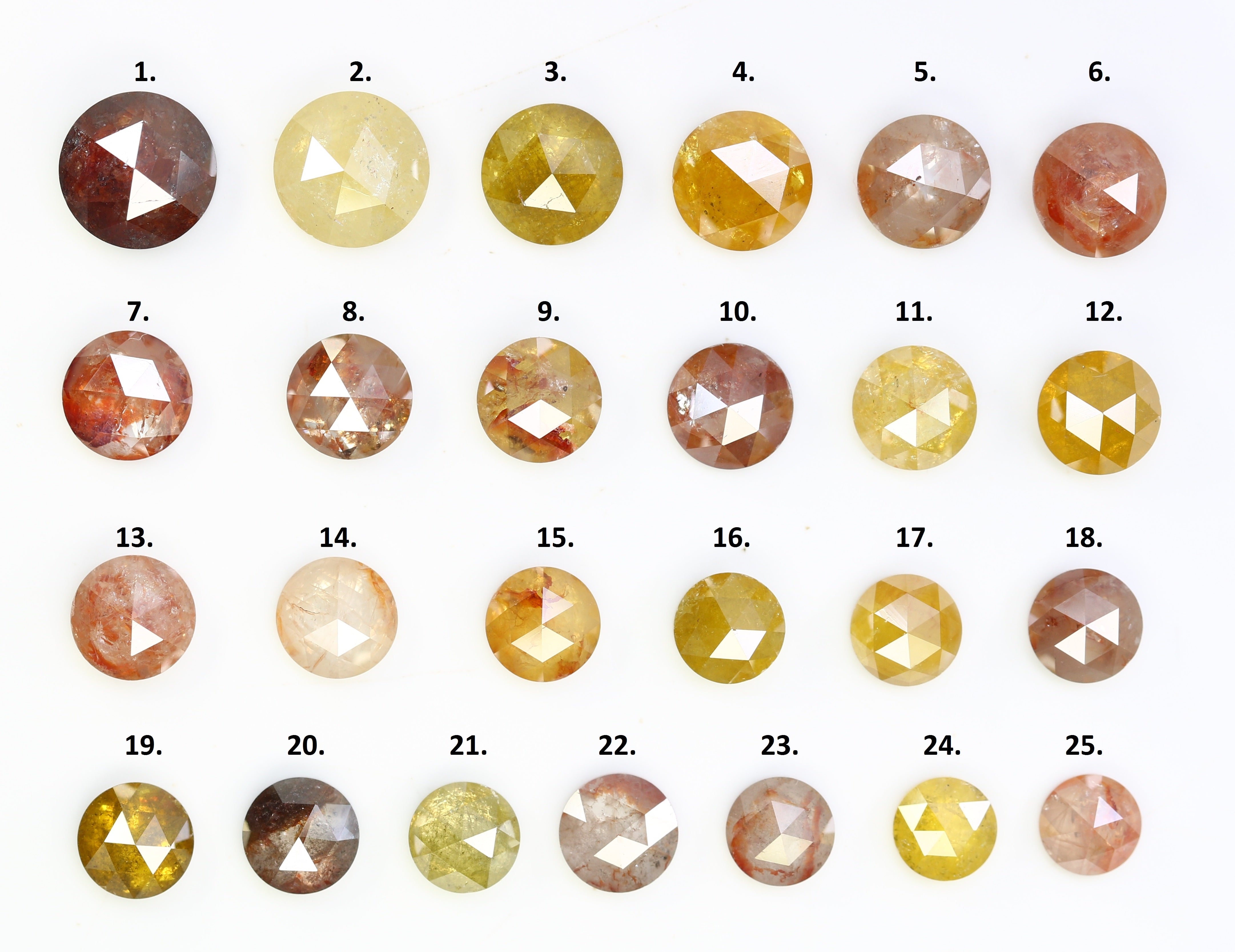 0.40 CT To 1.71 CT Round Rose Cut Multi Color Diamond For Jewelry