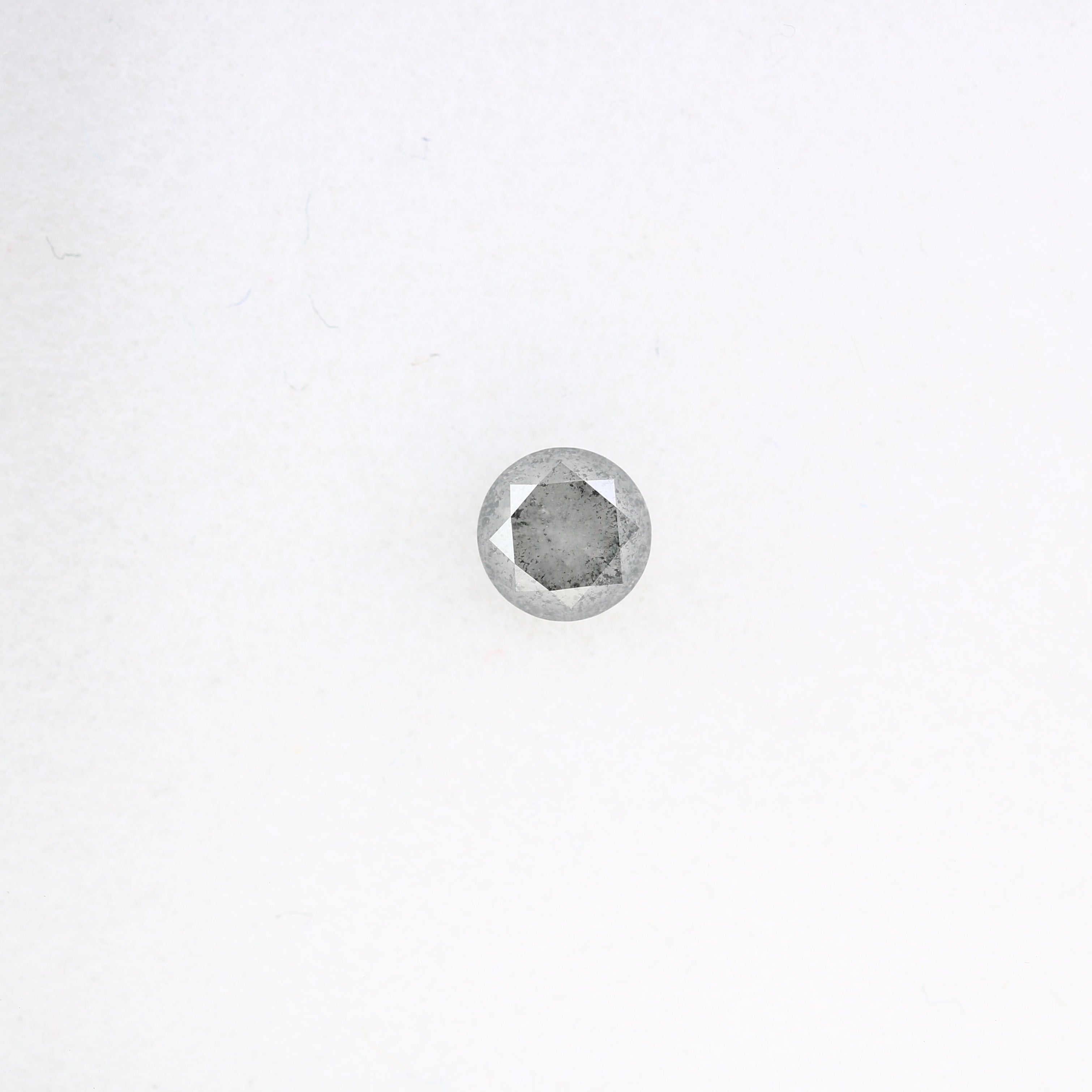 0.61 Carat 4.8MM Loose Salt And Pepper Diamond, Round Brilliant Cut Diamond , Natural Grey Diamond For Engagement Ring