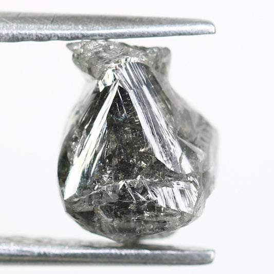 2.68 CT Raw Salt And Pepper Uncut Rough Diamond For Engagement Ring - JayKrishna Diamond