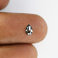 0.43 CT Pear Cut Salt And Pepper Natural Diamond For Engagement Ring