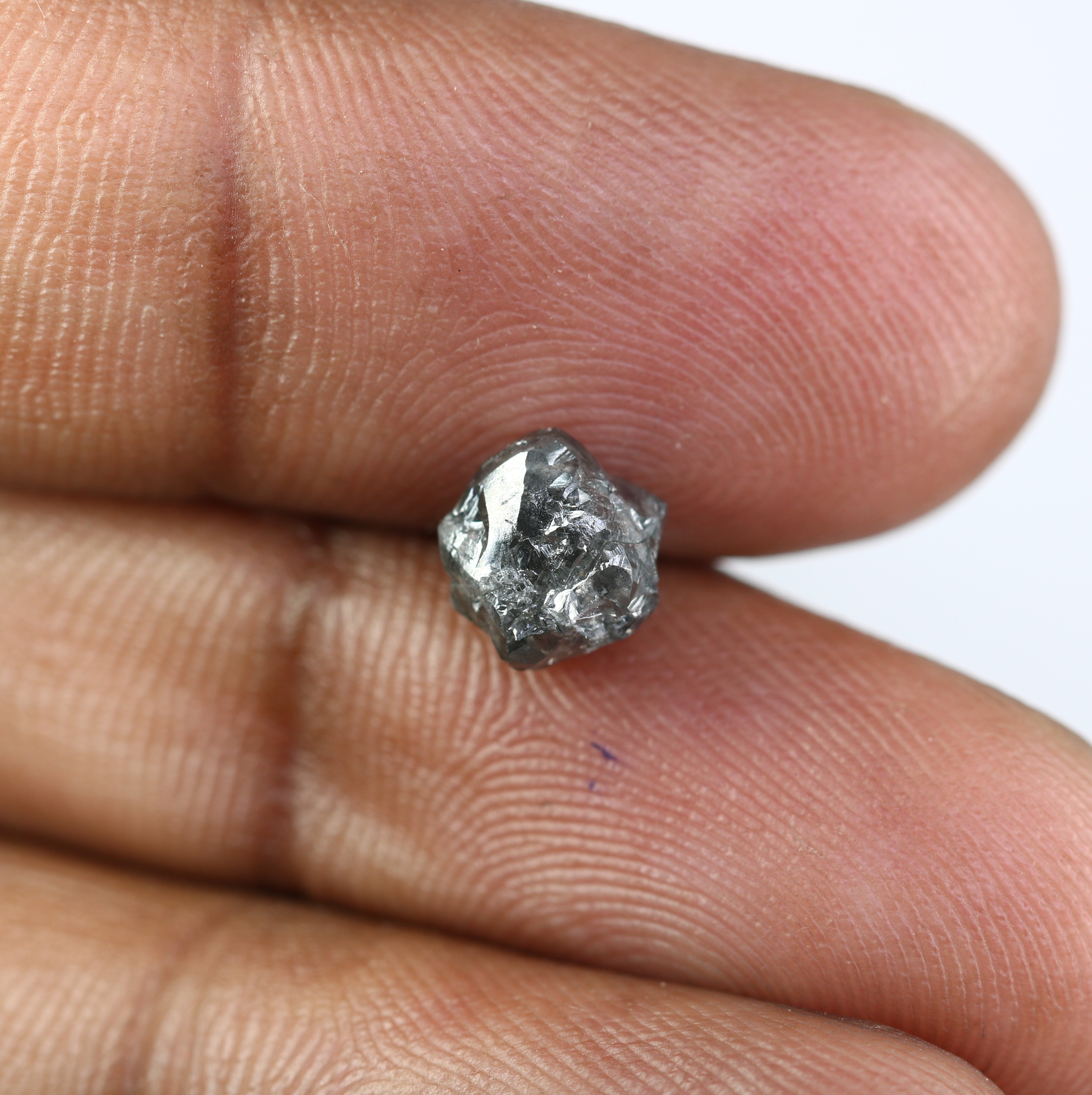 2.55 CT Raw Salt And Pepper Irregular Cut Rough Diamond For Engagement Ring