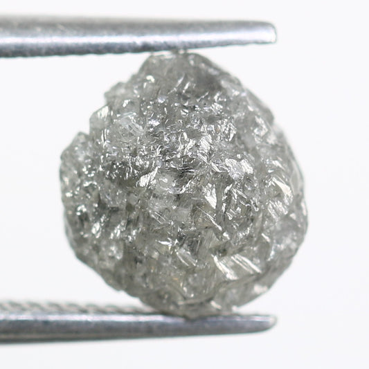 2.19 CT Rough Raw Salt And Pepper Irregular Cut Diamond For Engagement Ring