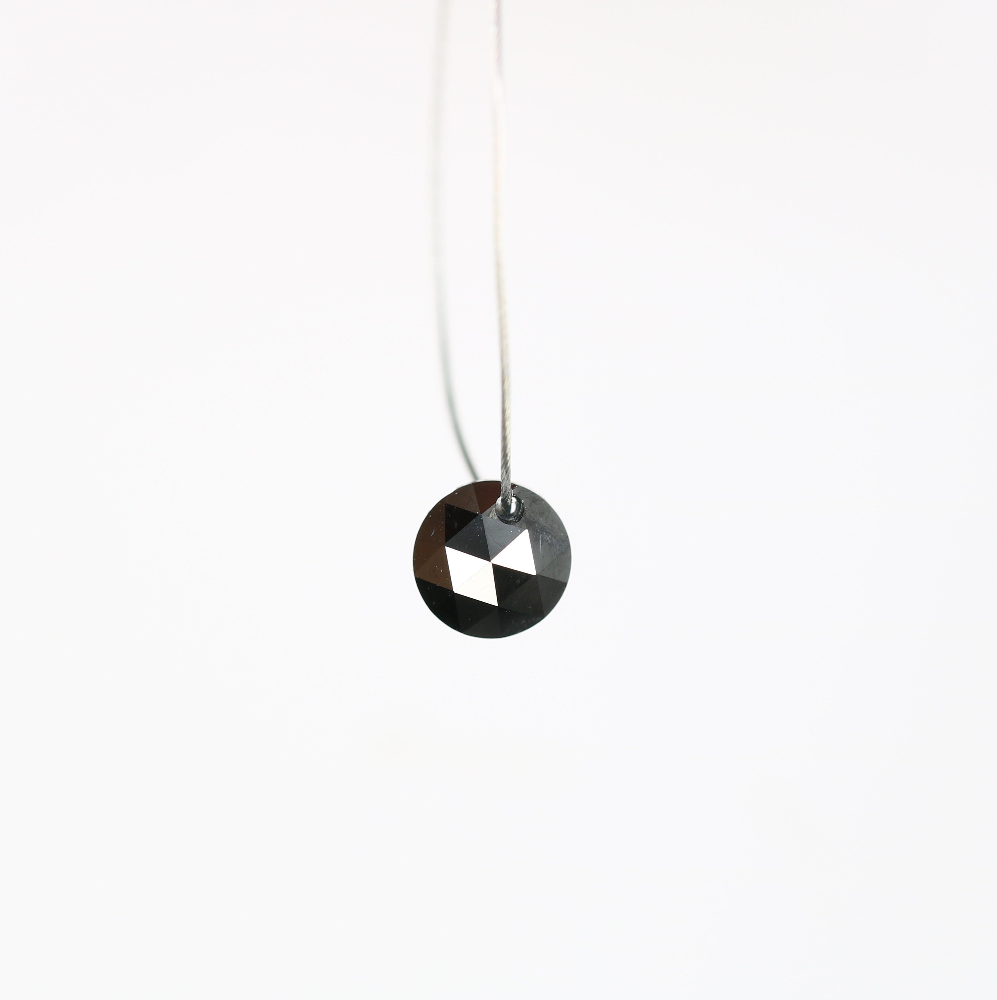 0.83 CT 5.00 MM Black Round Rose Cut Drilled Beads Loose Diamond For Diamond Jewellry