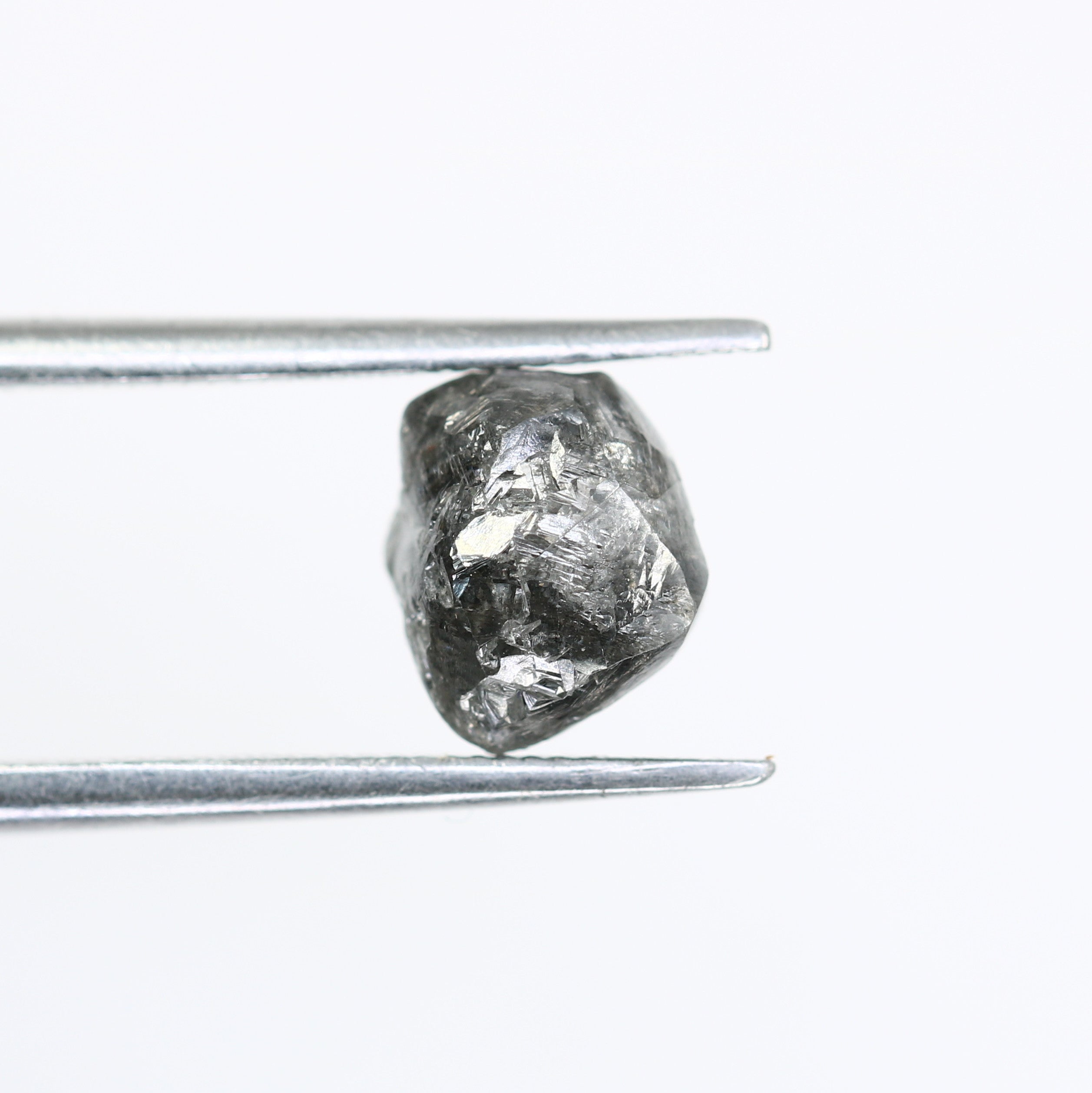 2.16 CT Uncut Salt And Pepper Rough Raw Diamond For Engagement Ring