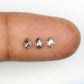 0.52 CT Pear Shape Loose Salt And Pepper Diamond For Engagement Ring
