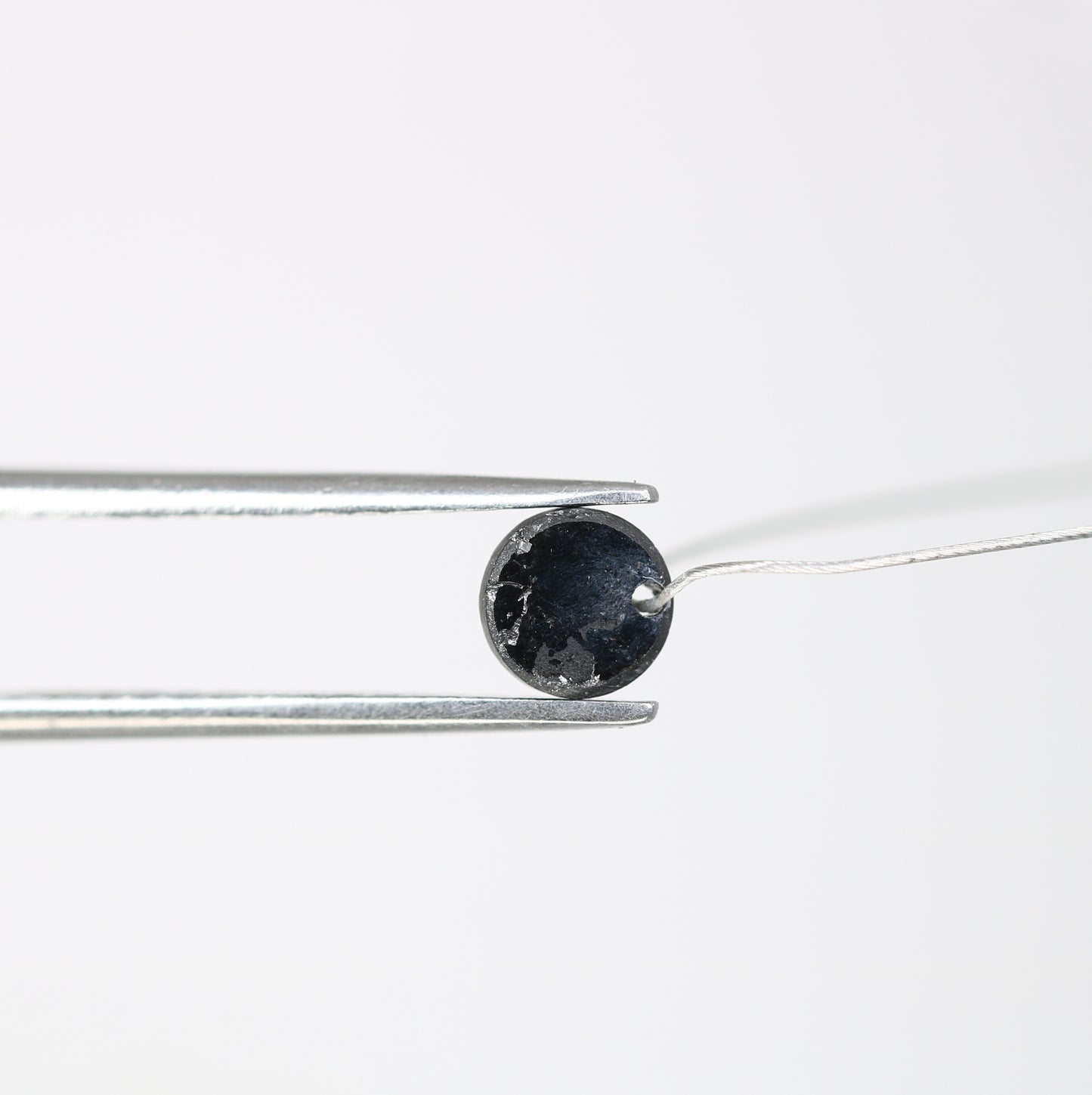 0.84 CT Natural Round Rose Cut Drilled Beads Black Diamond For Diamond Jewellry