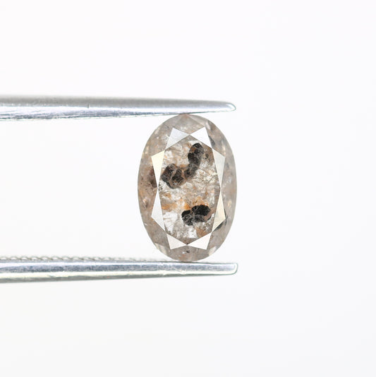 1.30 CT 7.30 MM Oval Shape Salt And Pepper Diamond For Designer Jewelry