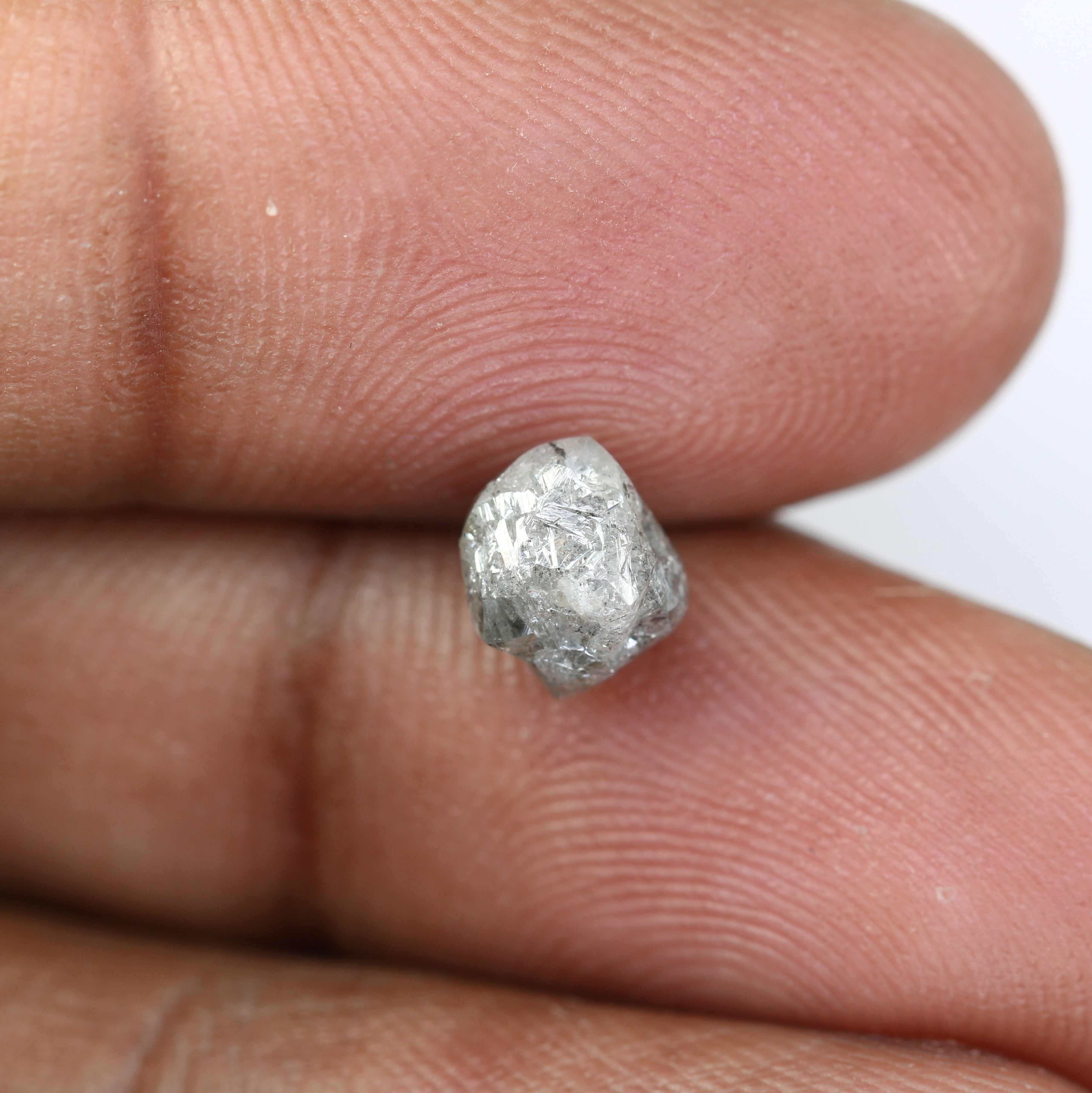 2.16 CT Uncut Salt And Pepper Rough Raw Diamond For Engagement Ring
