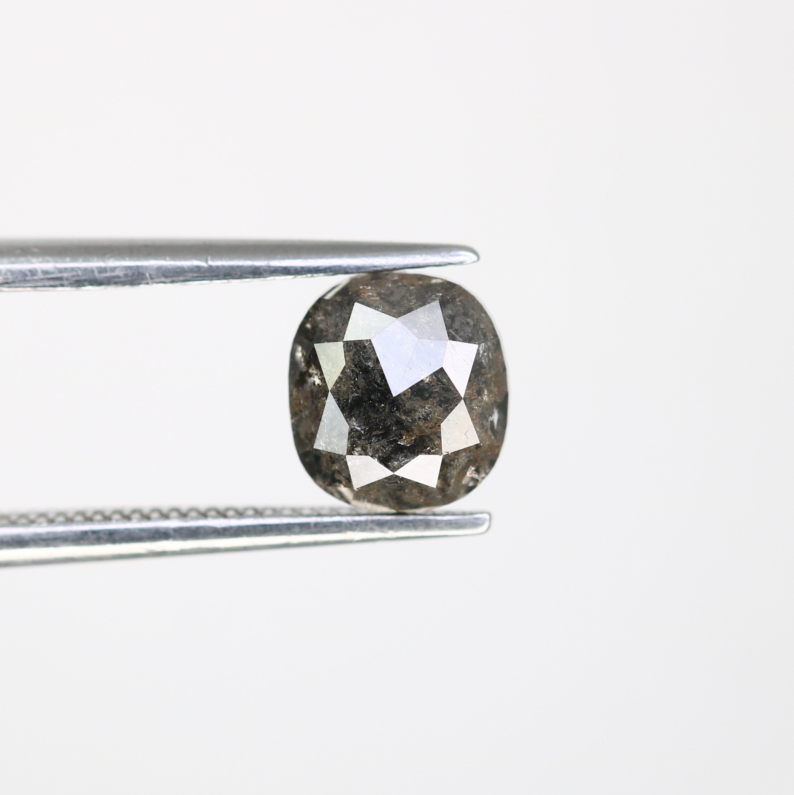 1.47 CT Salt And Pepper Cushion Shape Natural Loose Diamond For Engagement Ring