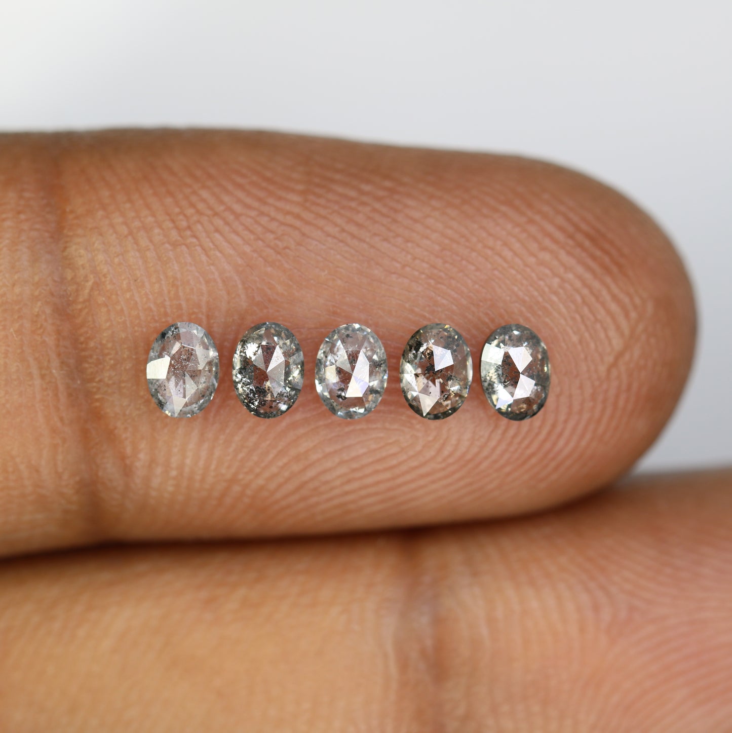 0.94 CT Natural Oval Shape Salt And Pepper Loose Diamond For Engagement Ring