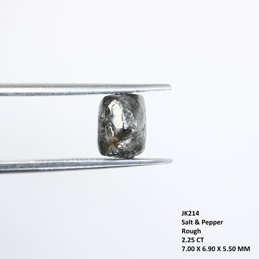 2.25 CT Irregular Cut Salt And Pepper Rough Diamond For Engagement Ring