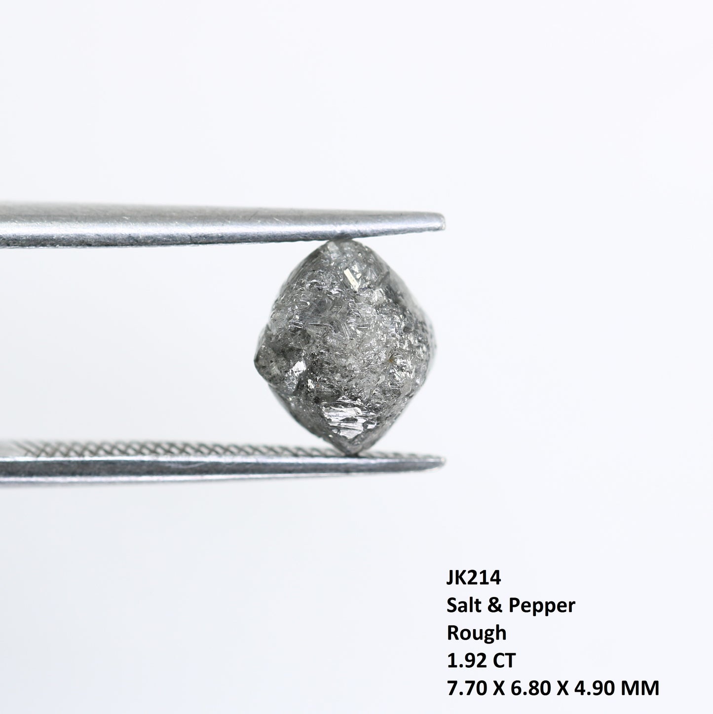 1.92 CT Salt And Pepper Rough Irregular Cut Diamond For Engagement Ring