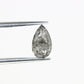 1.29 CT 8.60 MM Salt And Pepper Pear Shaped Diamond For Wedding Ring