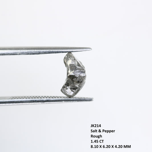 1.45 CT Salt And Pepper Rough Uncut Diamond For Engagement Ring