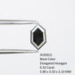 0.32 CT Elongated Hexagon Cut Black Diamond For Engagement Ring