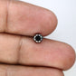 0.69 CT 5.10 x 3.90 MM Natural Black Round Brilliant Cut Diamond For Wedding Ring
