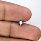0.69 CT 5.10 x 3.90 MM Natural Black Round Brilliant Cut Diamond For Wedding Ring