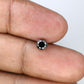 0.72 CT 5.10 MM Natural Round Brilliant Cut Black Loose Diamond For Wedding Ring
