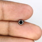 0.65 CT 5.00 MM Black Natural Round Brilliant Cut Loose Diamond For Wedding Ring