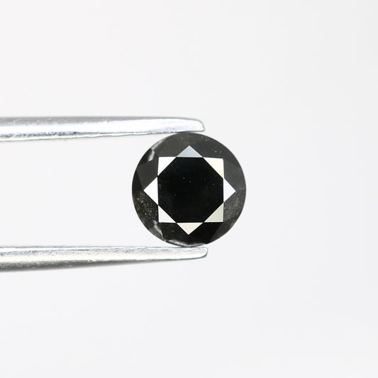 0.68 CT 5.10 MM Black Round Brilliant Cut Loose Diamond For Wedding Ring