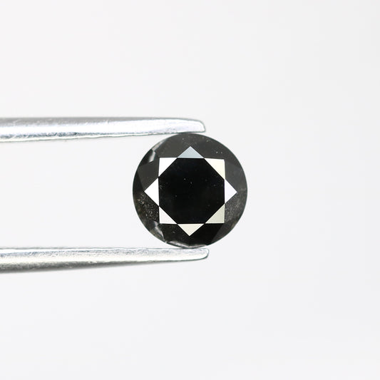 0.68 CT 5.10 MM Black Round Brilliant Cut Loose Diamond for Wedding Ring - Unique Gemstone for Custom Bridal Jewelry Designs - JayKrishna Diamond