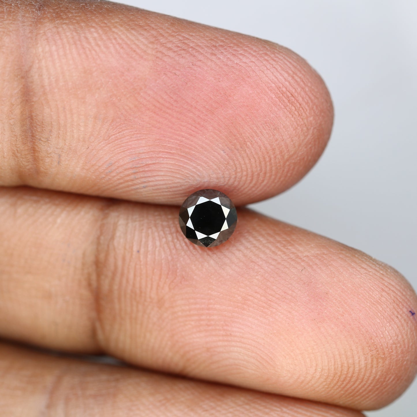 0.68 CT 5.10 MM Black Round Brilliant Cut Loose Diamond For Wedding Ring