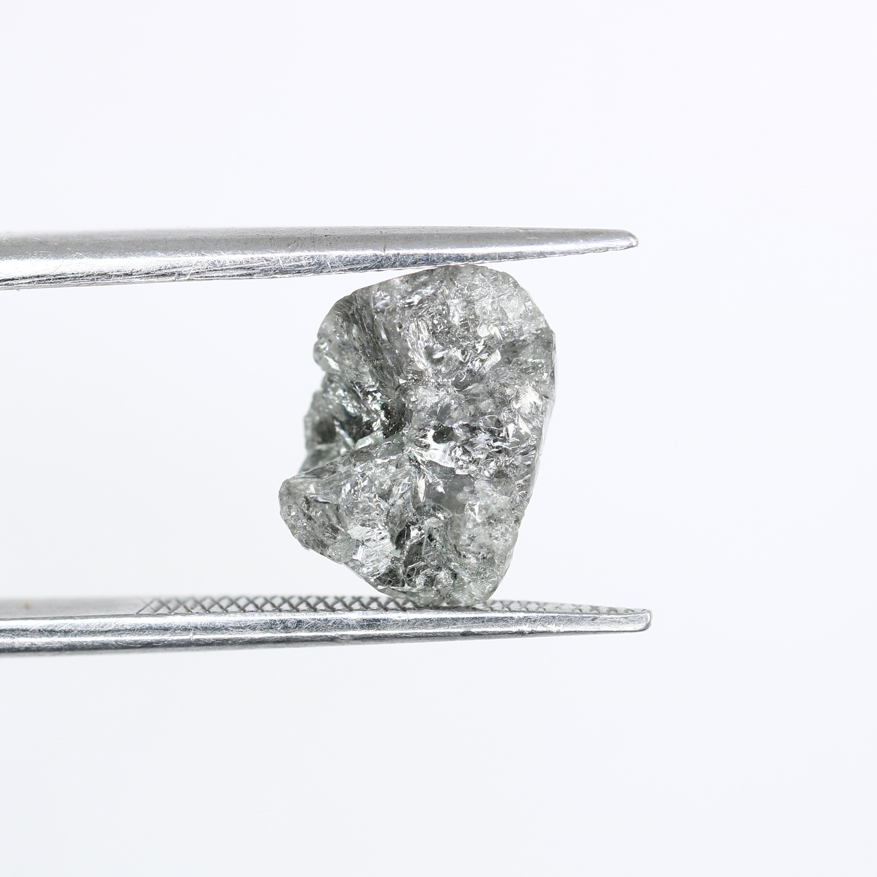 3.20 CT Raw Irregular Cut Rough Salt And Pepper Diamond For Engagement Ring