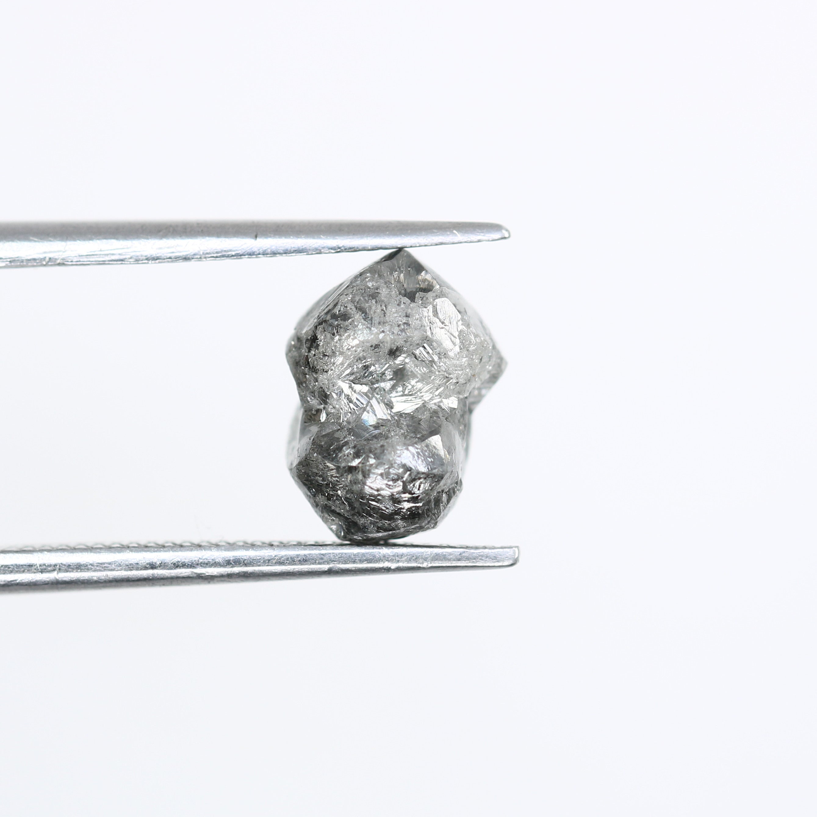 2.78 CT Rough Raw Irregular Cut Salt And Pepper Diamond For Engagement Ring
