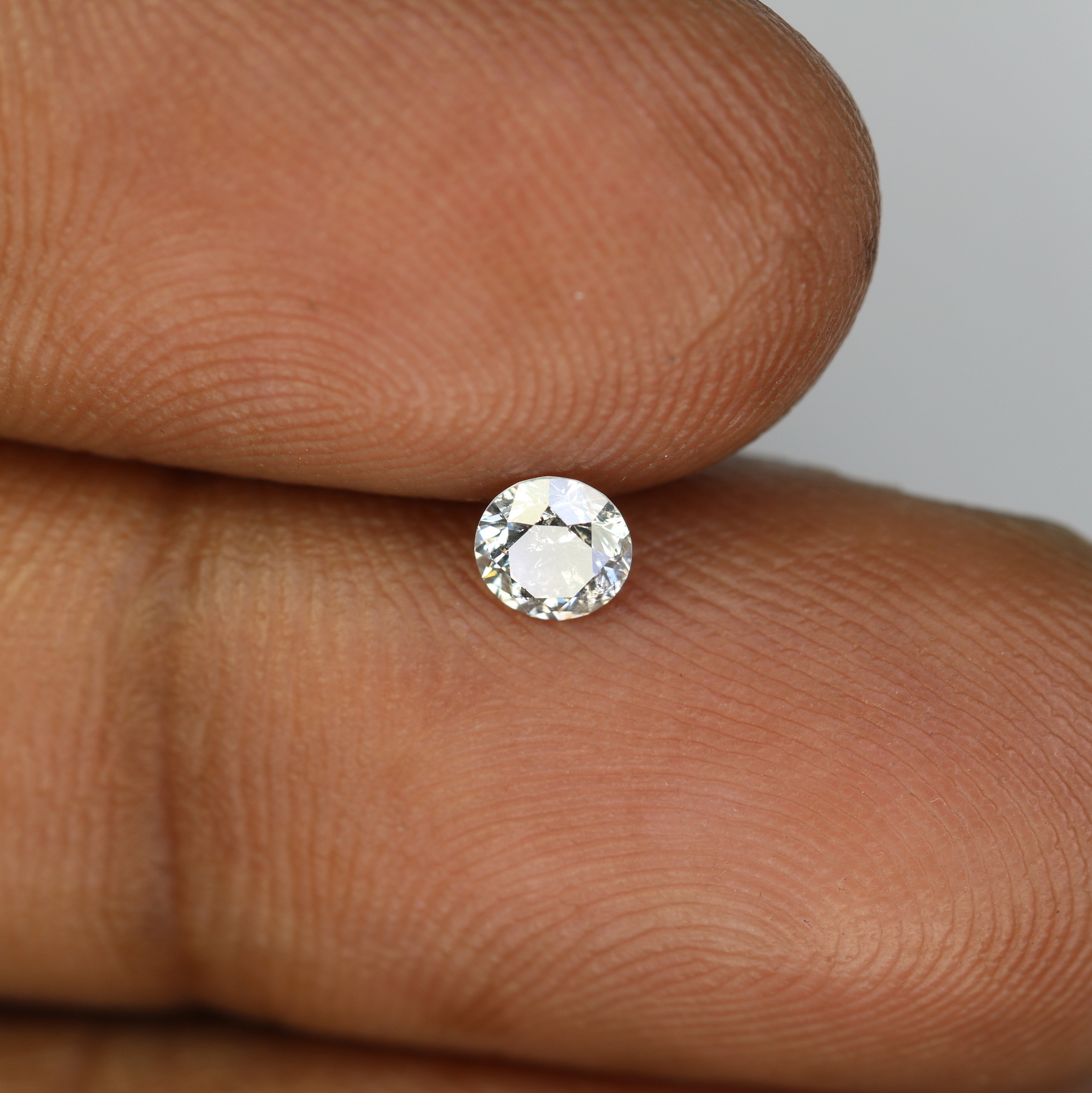 0.31 CT Natural Loose Round Brilliant Cut Salt And Pepper Diamond For Galaxy Ring