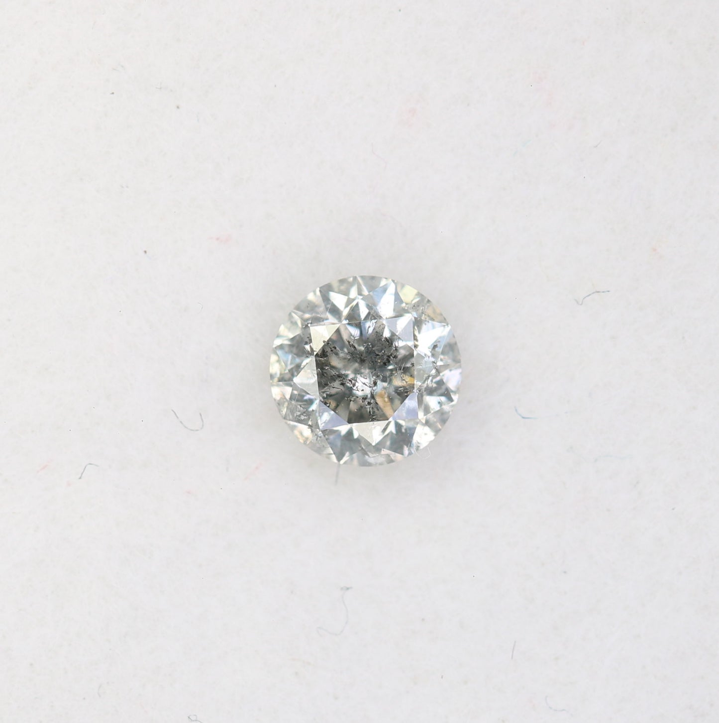 0.31 CT Natural Loose Round Brilliant Cut Salt And Pepper Diamond For Galaxy Ring