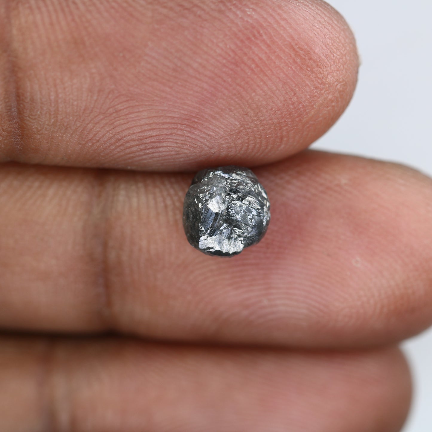 2.28 CT Uncut Raw Salt And Pepper Rough Diamond For Engagement Ring