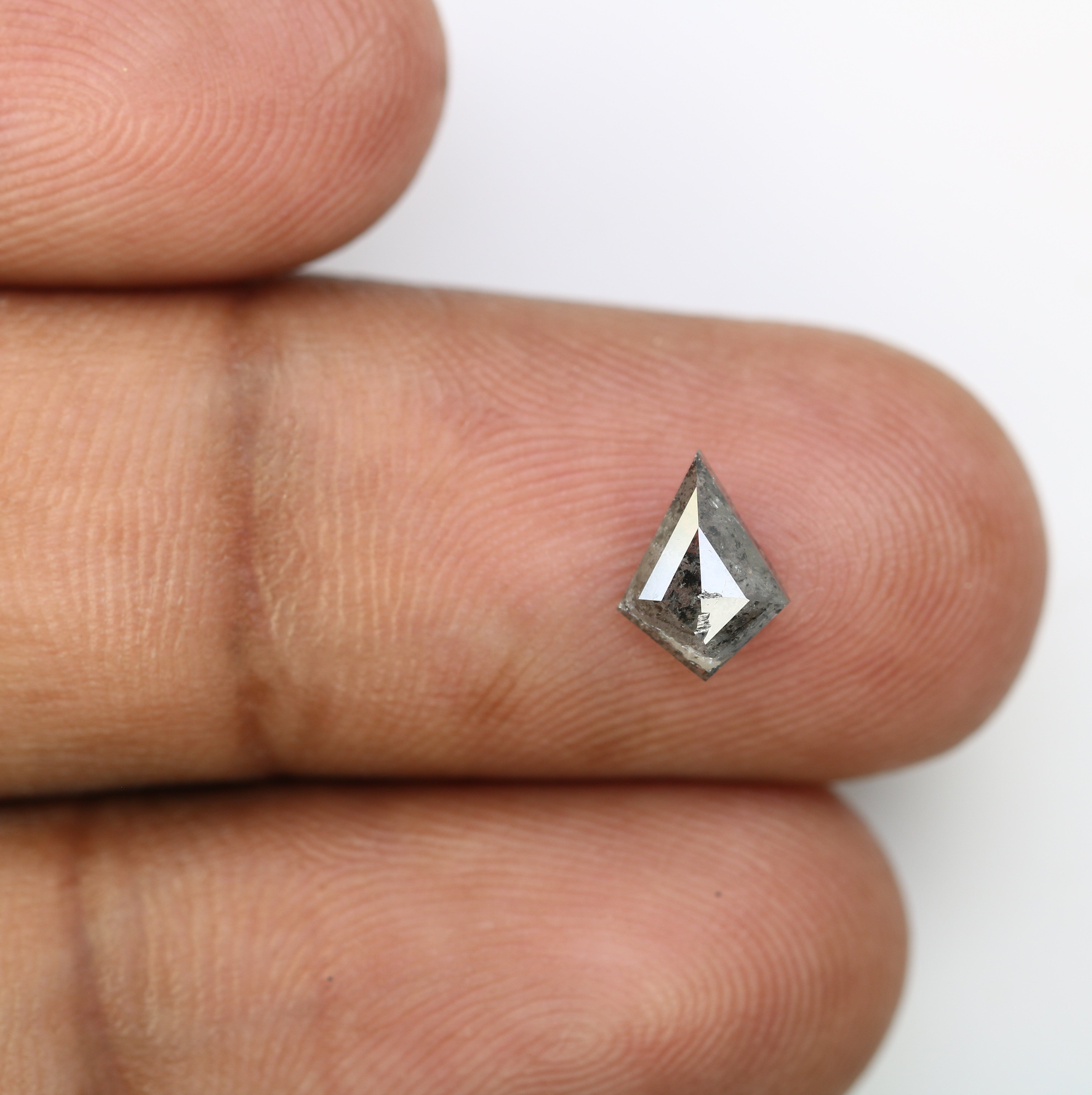 0.93 CT Beautiful Kite Shape Natural Salt And Pepper Loose Diamond For Engagement Ring