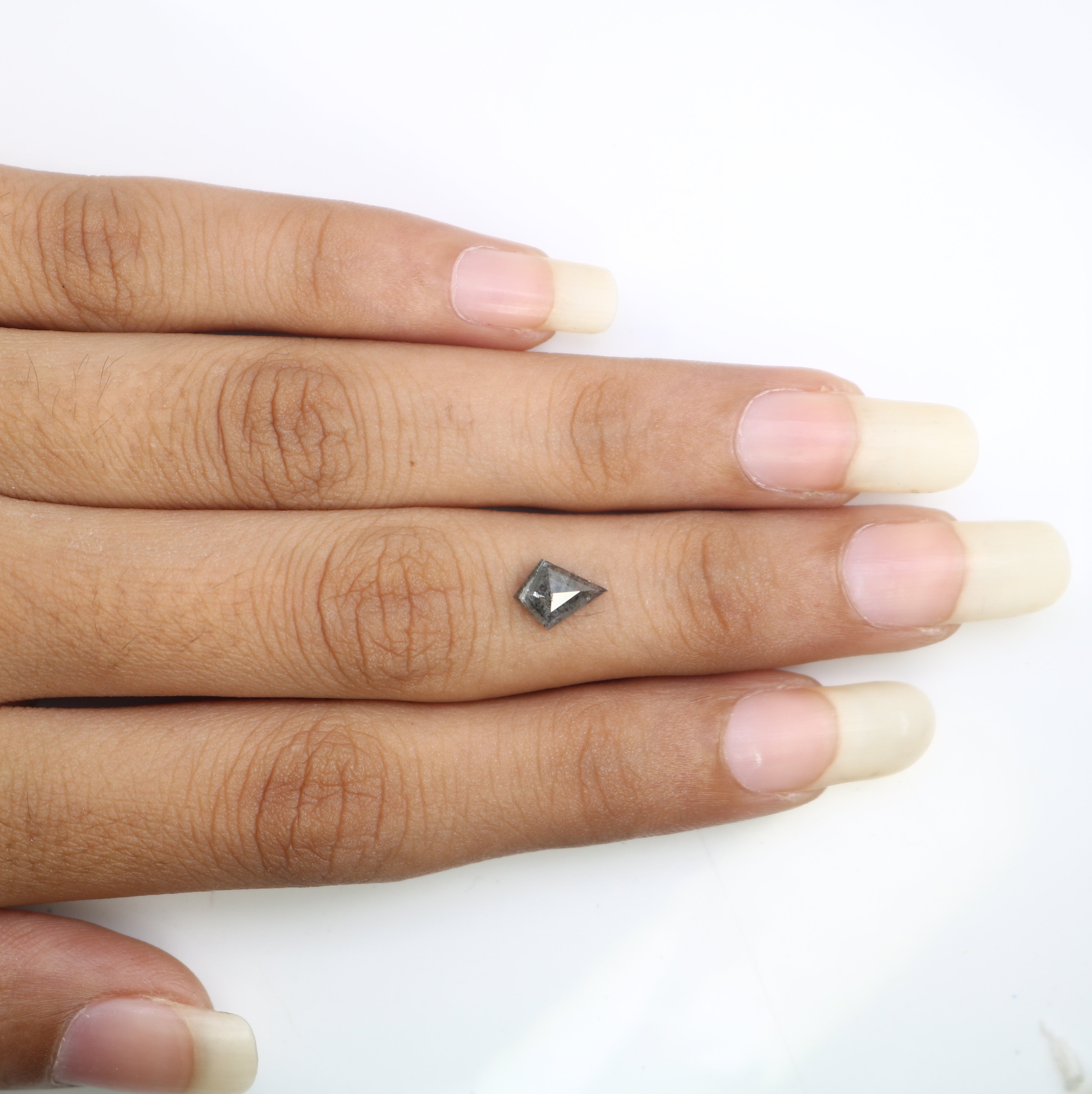 0.93 CT Beautiful Kite Shape Natural Salt And Pepper Loose Diamond For Engagement Ring