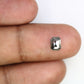 0.83 CT Emerald Shape Salt And Pepper 6.20 MM Diamond For Engagement Ring