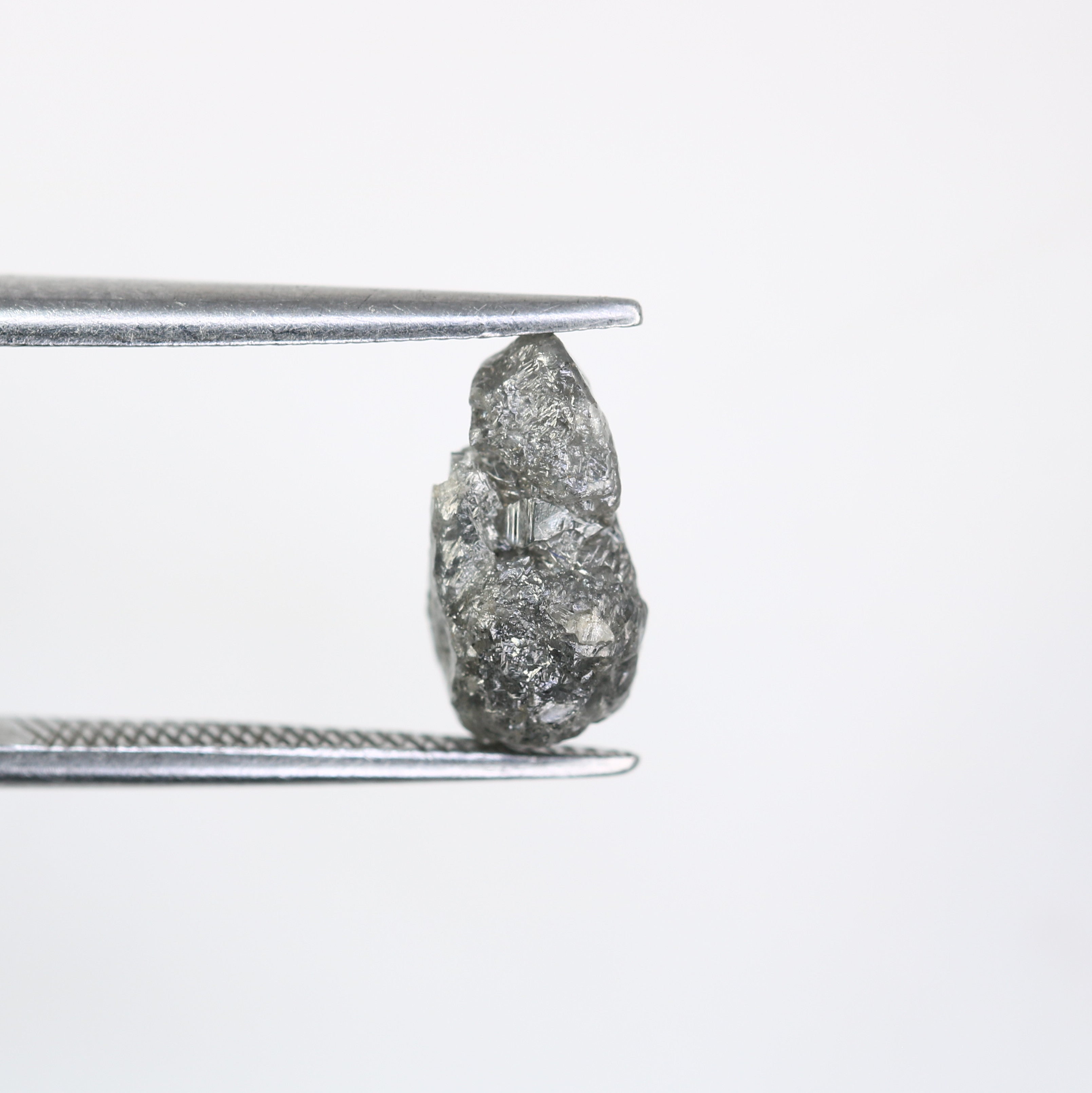 2.63 CT Raw Salt And Pepper Rough Irregular Cut Diamond For Engagement Ring