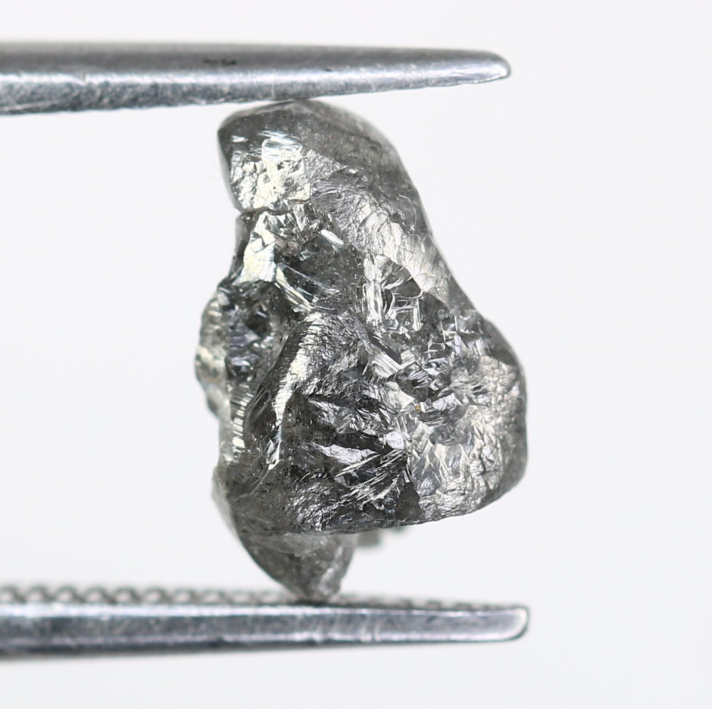 1.83 CT Irregular Cut Raw Salt And Pepper Rough Diamond For Engagement Ring