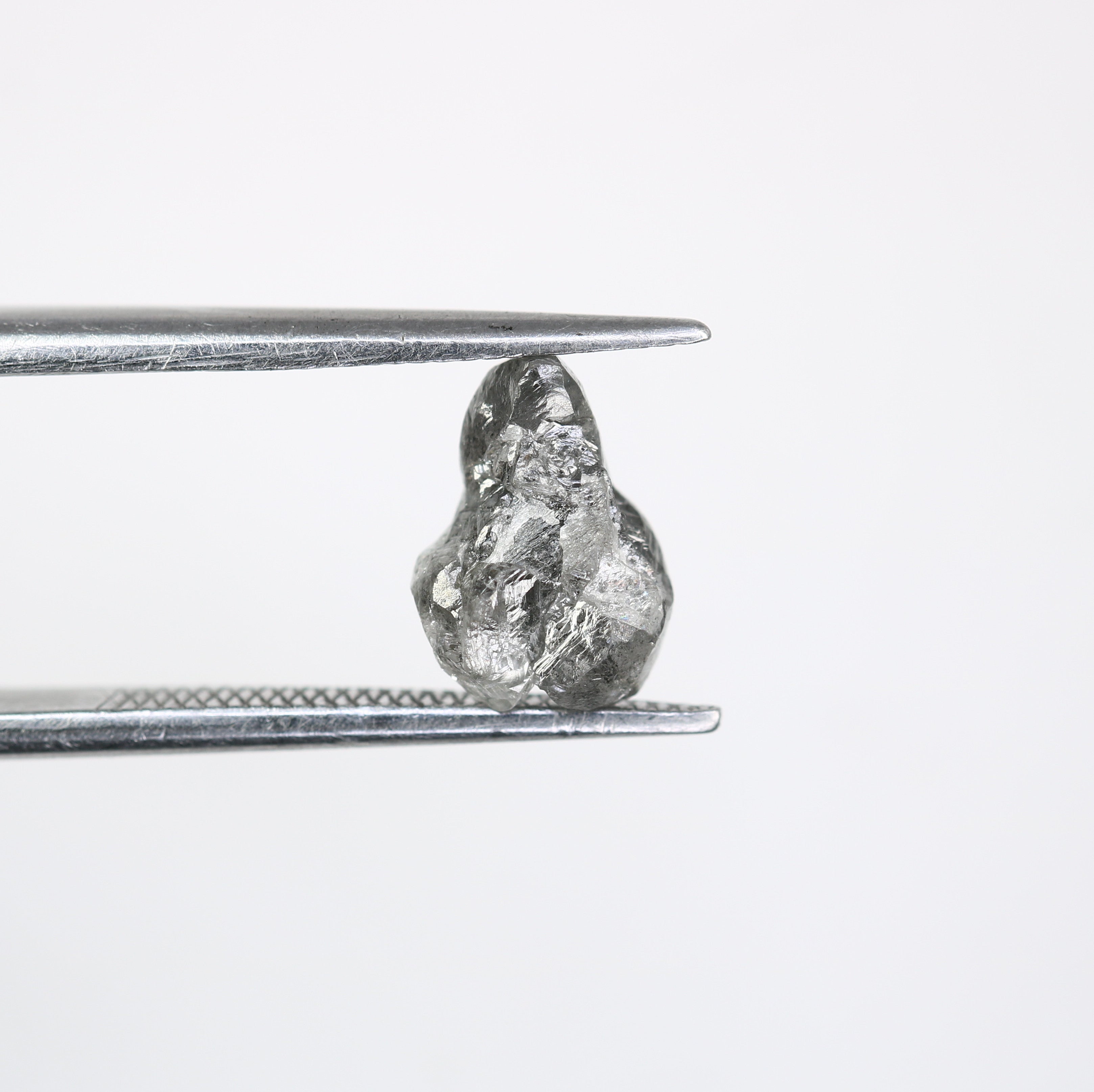 1.83 CT Irregular Cut Raw Salt And Pepper Rough Diamond For Engagement Ring