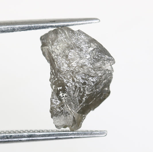 2.52 CT Raw Rough Irregular Cut Salt And Pepper Diamond For Engagement Ring