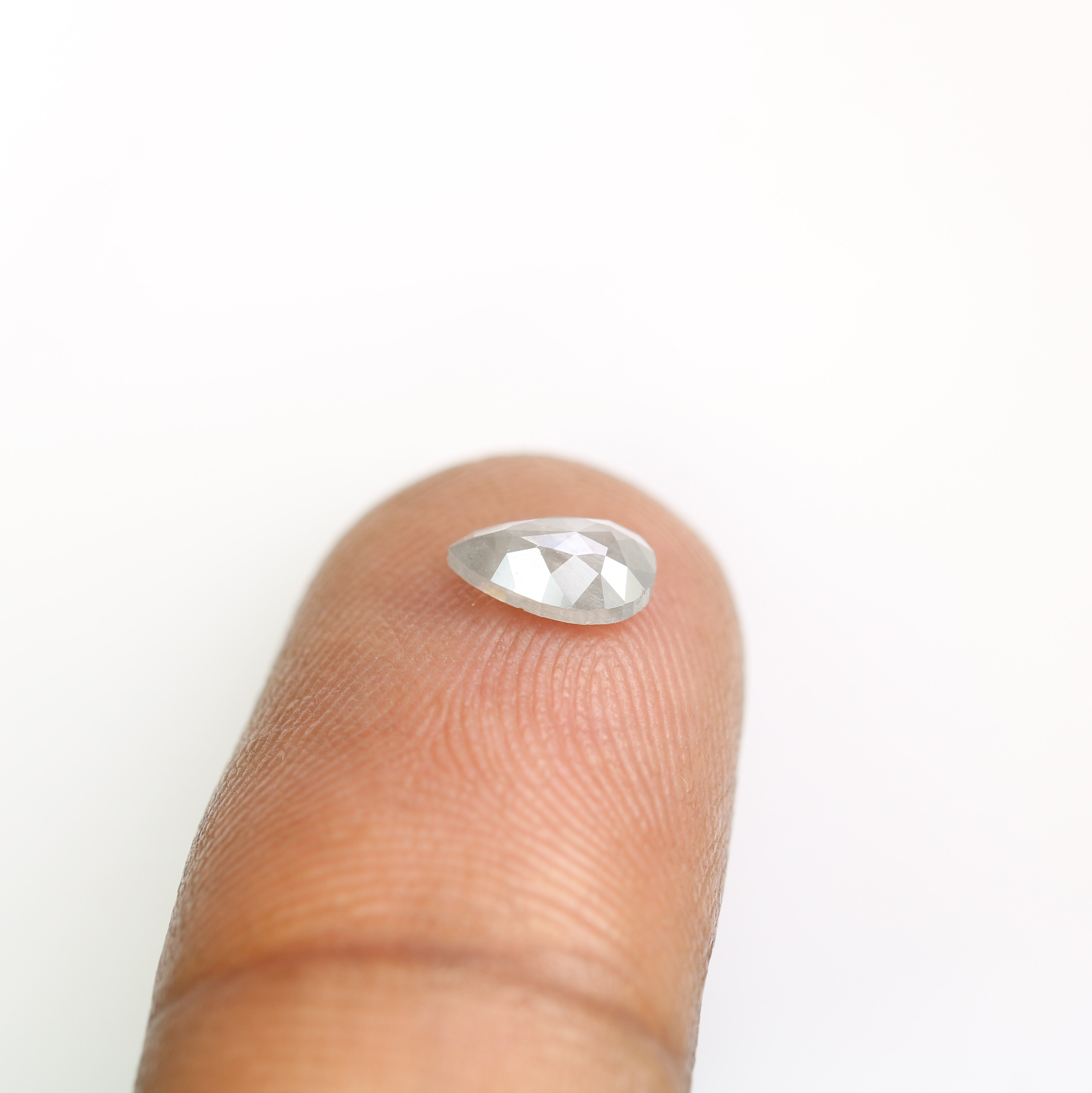 0.64 Carat Natural Loose Pear Shape Salt And Pepper Diamond For Wedding Ring